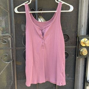 *A New Day* purple ribbed tank top